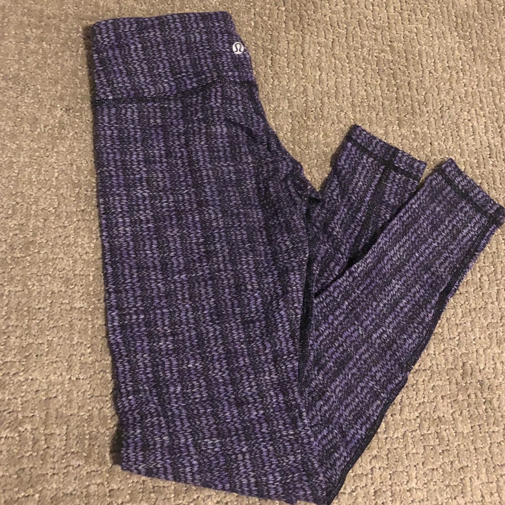 Lululemon Purple Pattern Luon Leggings long 6